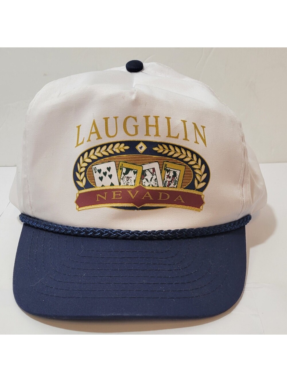 Laughlin Nevada White/Blue Rope Snapback Adjustable Hat Cap Nissin